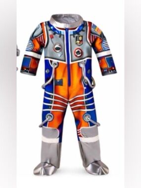 Deep Space Astronaut Kids Costume, Kids Size 3-4, No helmet in package.